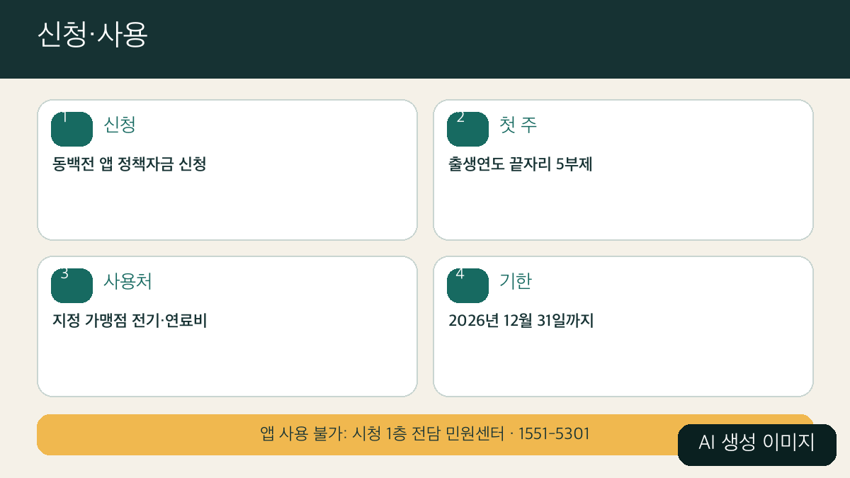 부산 에너지바우처 신청과 사용 — AI 생성 이미지