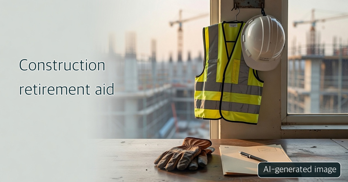 AI-generated conceptual safety vest, hardhat and paperwork; not an actual benefit form or recipient