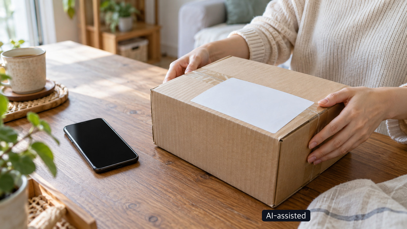 Person reviewing customs information on a smartphone