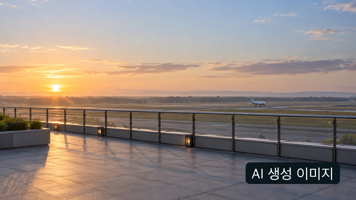 일반 공항의 야외 전망 공간 개념 이미지. 하네다공항 T3 전망대의 실제 모습이 아님