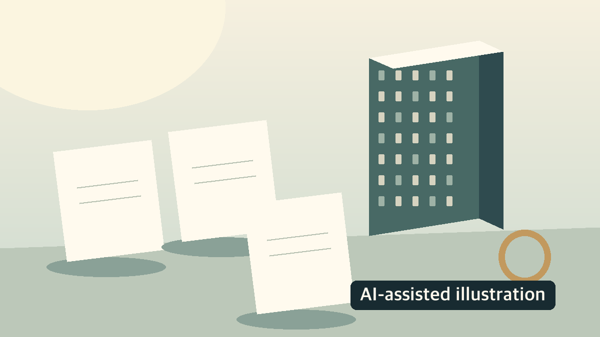 AI-assisted illustration: separate checks of the current recruitment notice, residence records and subsequent official rule