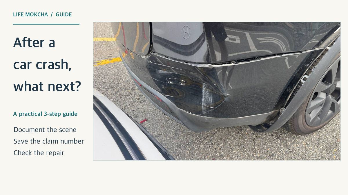 Visible rear-bumper dent and scuffs; the cause, fault and hidden damage cannot be determined from this image