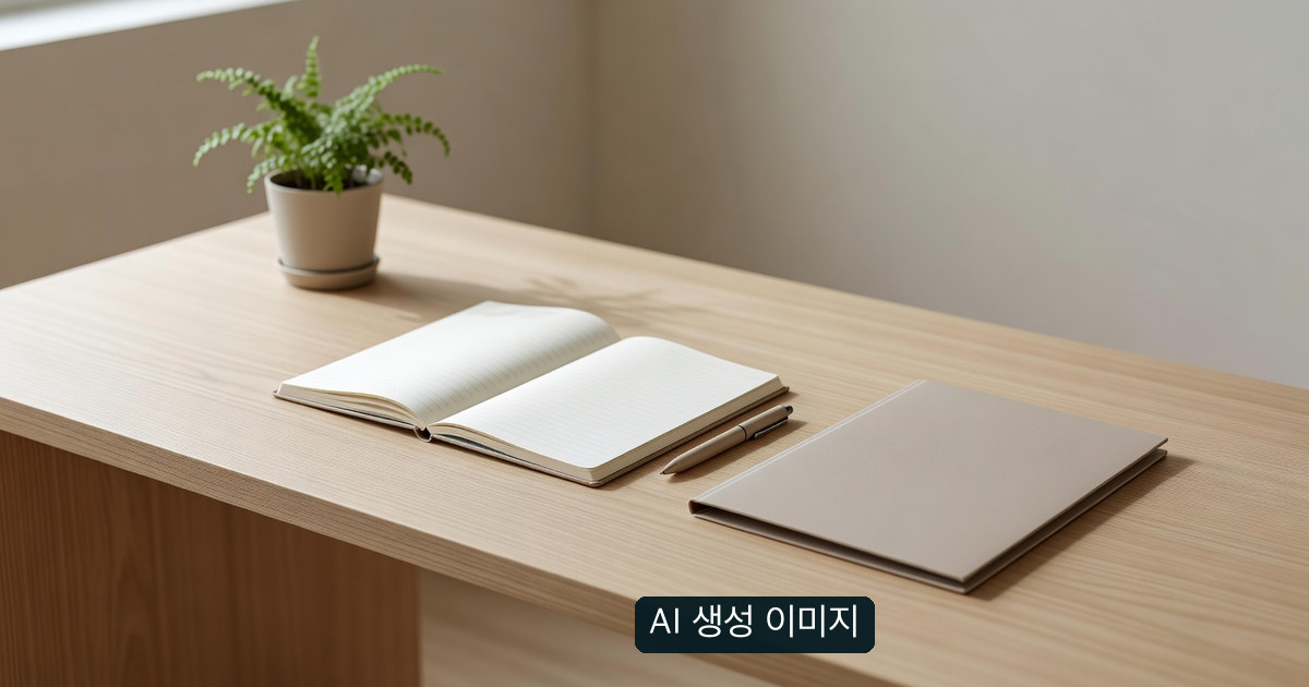 의료진과 확인할 항목을 적는 빈 수첩의 AI 생성 이미지