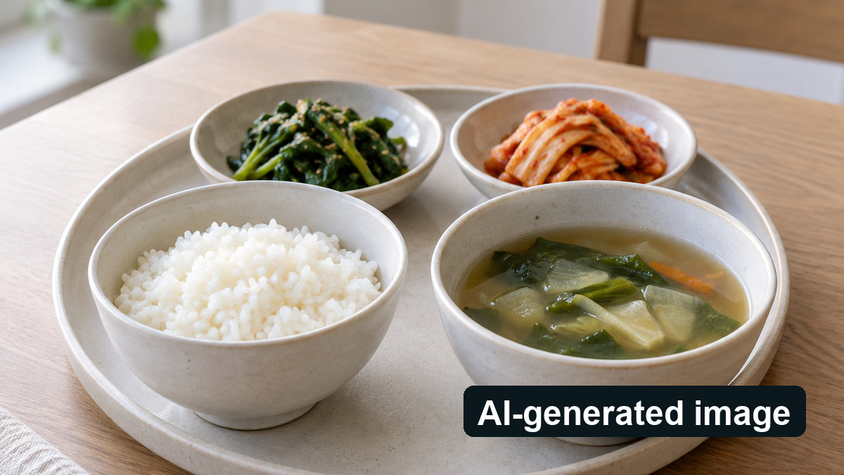 Conceptual image of a modest ordinary meal, not food served by a care facility