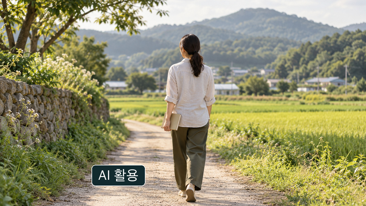 들길에서 빈 수첩을 들고 있는 성인의 개념 사진. 실제 선발자·정책 현장 사진이 아닙니다.