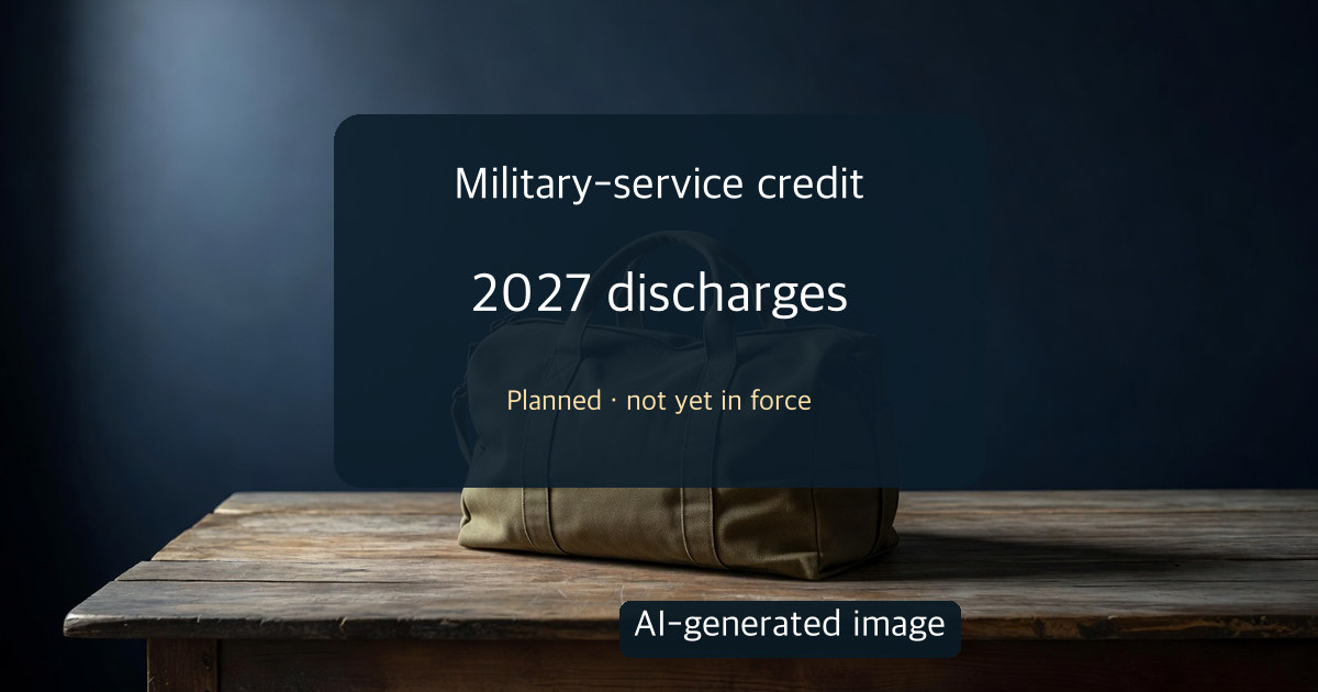 AI-generated image of a duffel bag with a warning that expansion is planned for people discharged in 2027