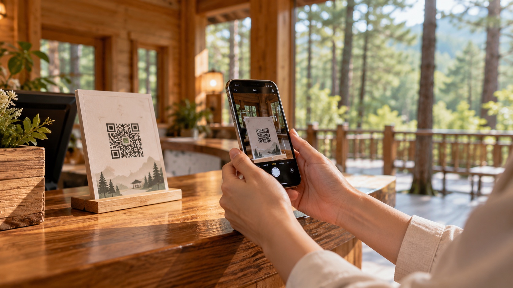 휴양림 감면 QR 확인 순서