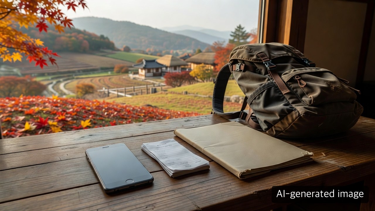 AI-generated photo suggesting organisation of post-trip receipts