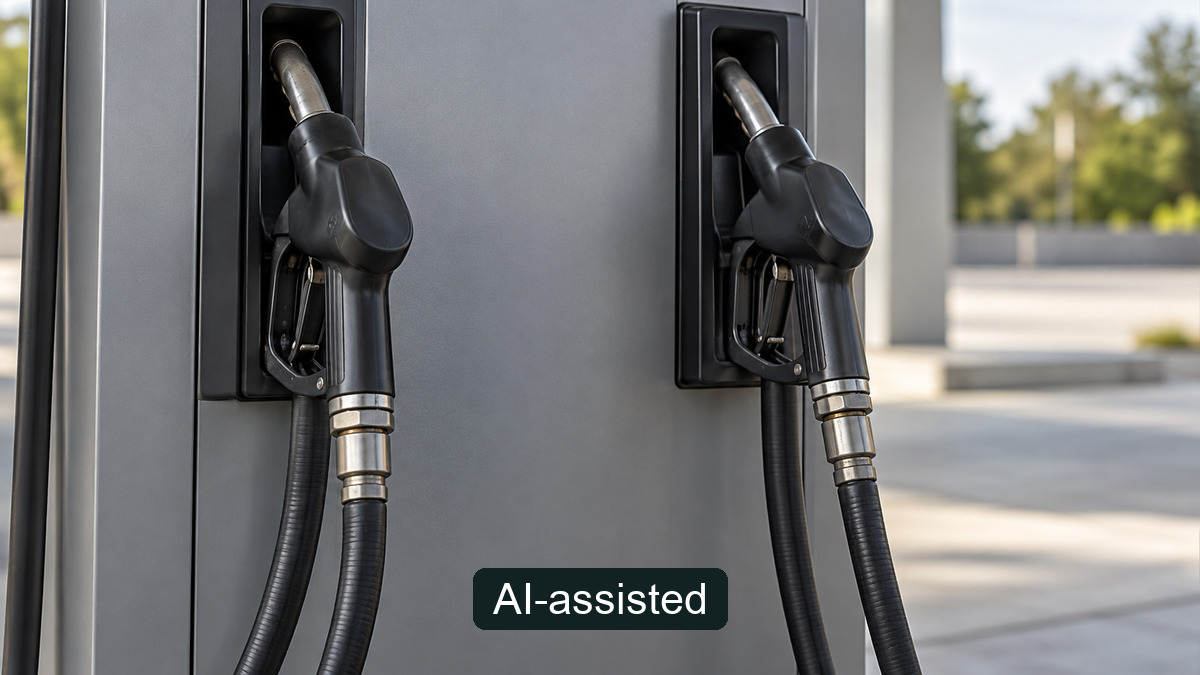 Conceptual image accompanying a petroleum-pricing article; not an actual station price board or government notice