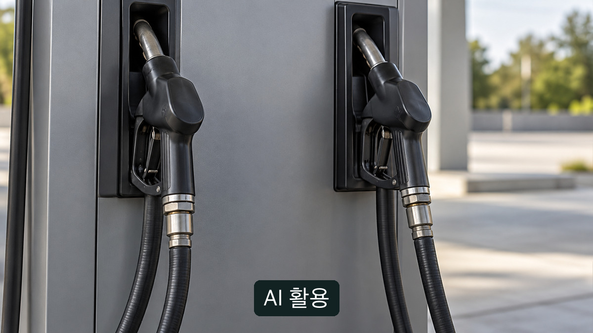 석유제품 가격 기사를 위한 상징적 장면. 실제 주유소 가격 또는 공식 안내문이 아님