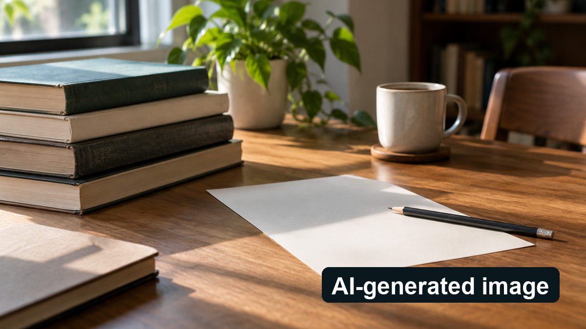 Conceptual study-desk image, not an exam paper or Q-Net screen