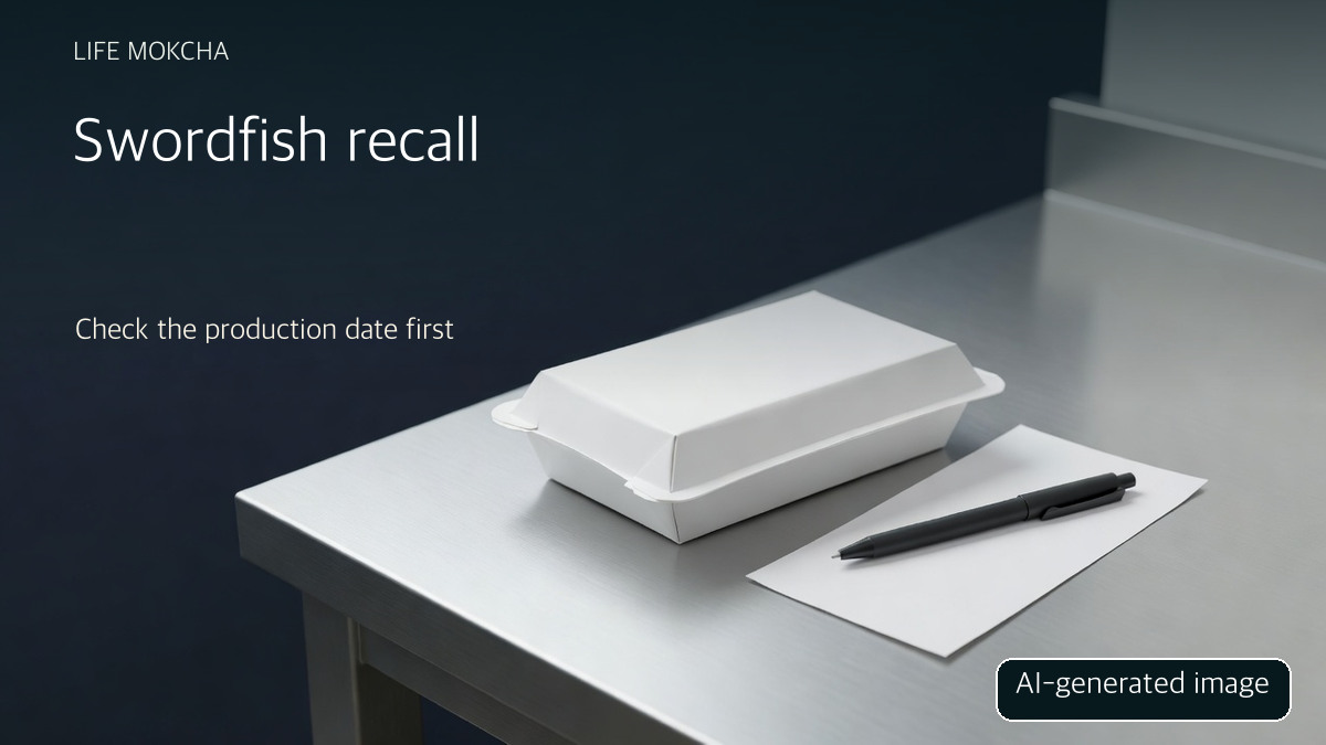 AI-generated generic unmarked food container, blank paper and pen; not the recalled product's actual package