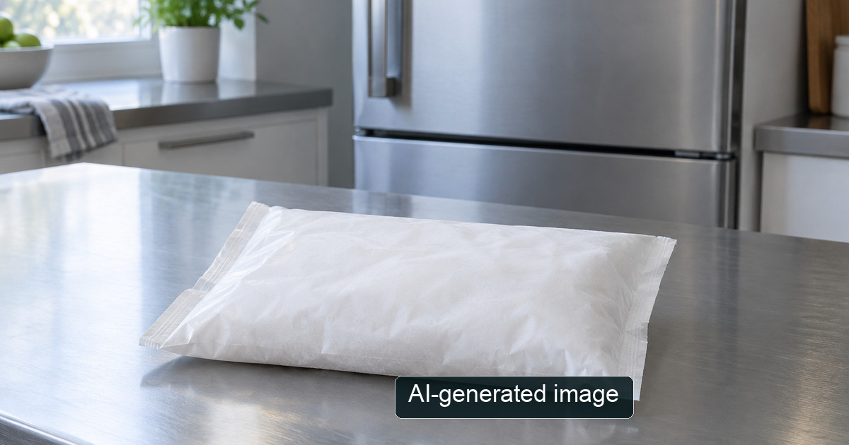 Generic unlabelled food package and household refrigerator; not the recalled product