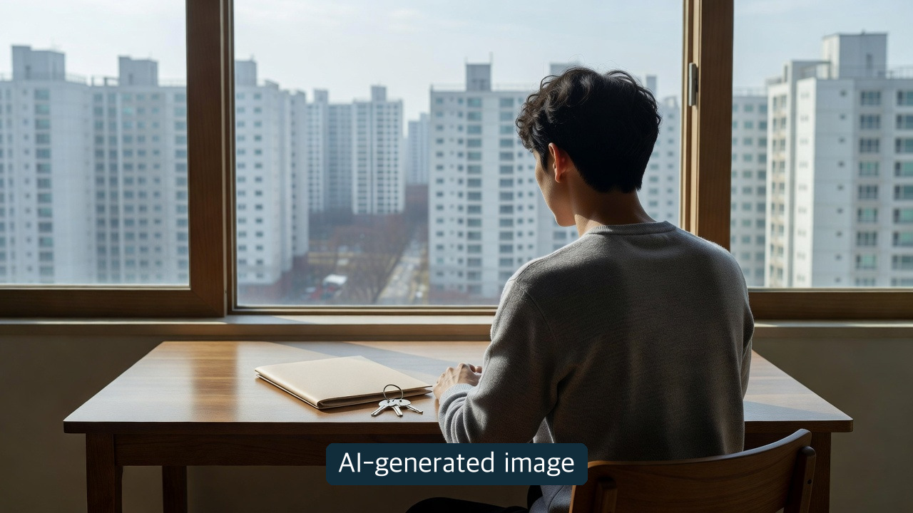 AI-generated conceptual image; not a real bank counter, savings account, acceptance or conversion screen.