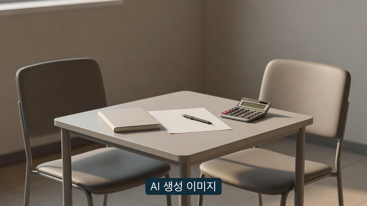 AI 생성 개념 사진: 계좌 선택을 메모하는 장면. 실제 통장, 해지·전환 처리 화면이나 은행 안내문이 아닙니다.